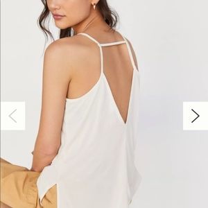 Anthropologie Eri + Ali Sheer Open Back Pullover Tank